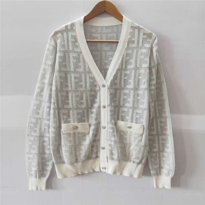 2020秋季新款V領(lǐng)寬松長(zhǎng)袖開(kāi)衫上衣毛衣針織衫女